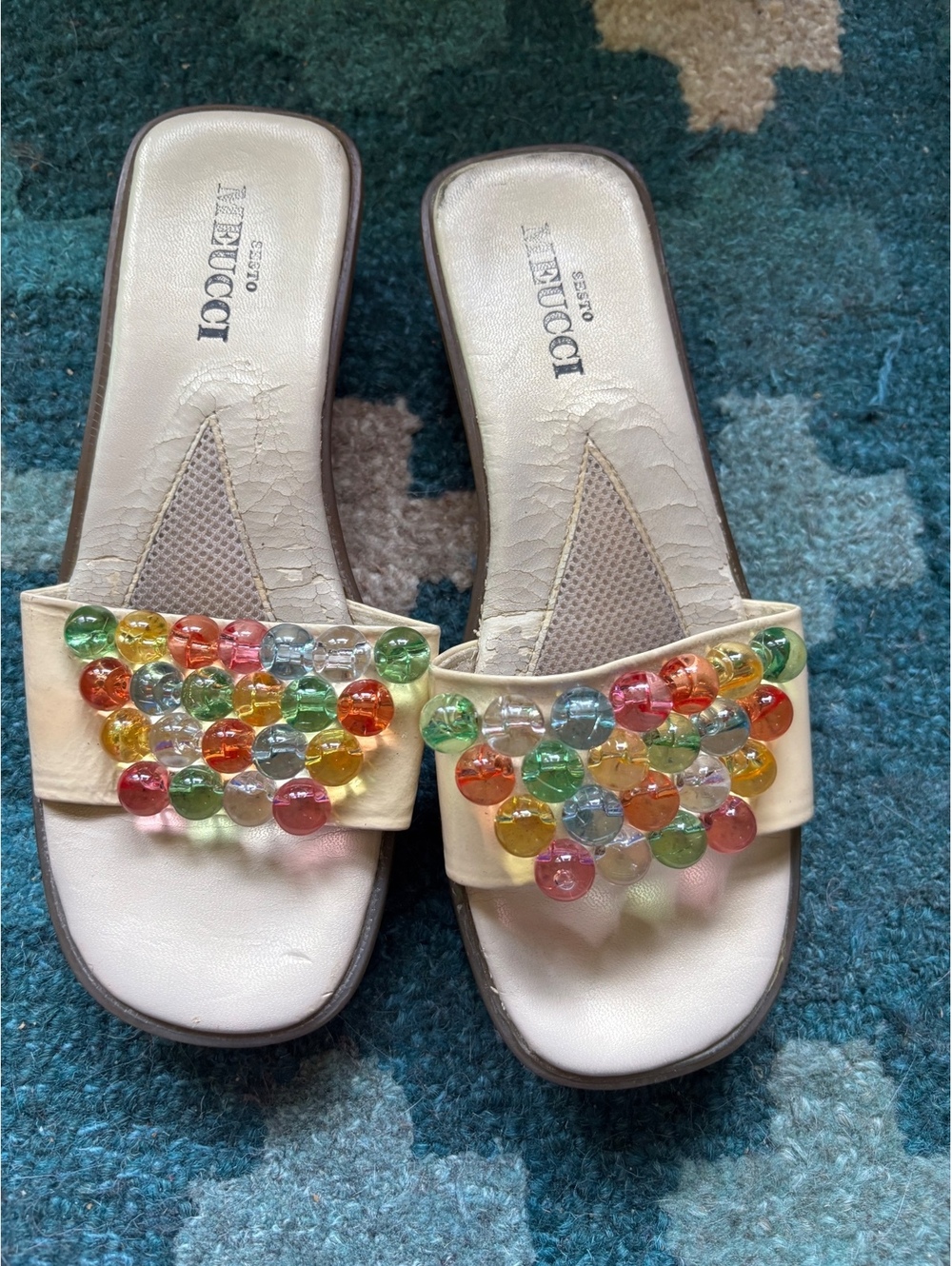 Vintage 90s Sesto Meucci embellished sandals